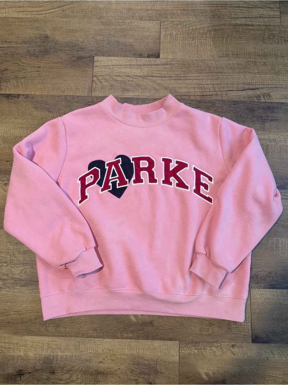 Pink 'PARKE' Graphic Crewneck Sweatshirt
